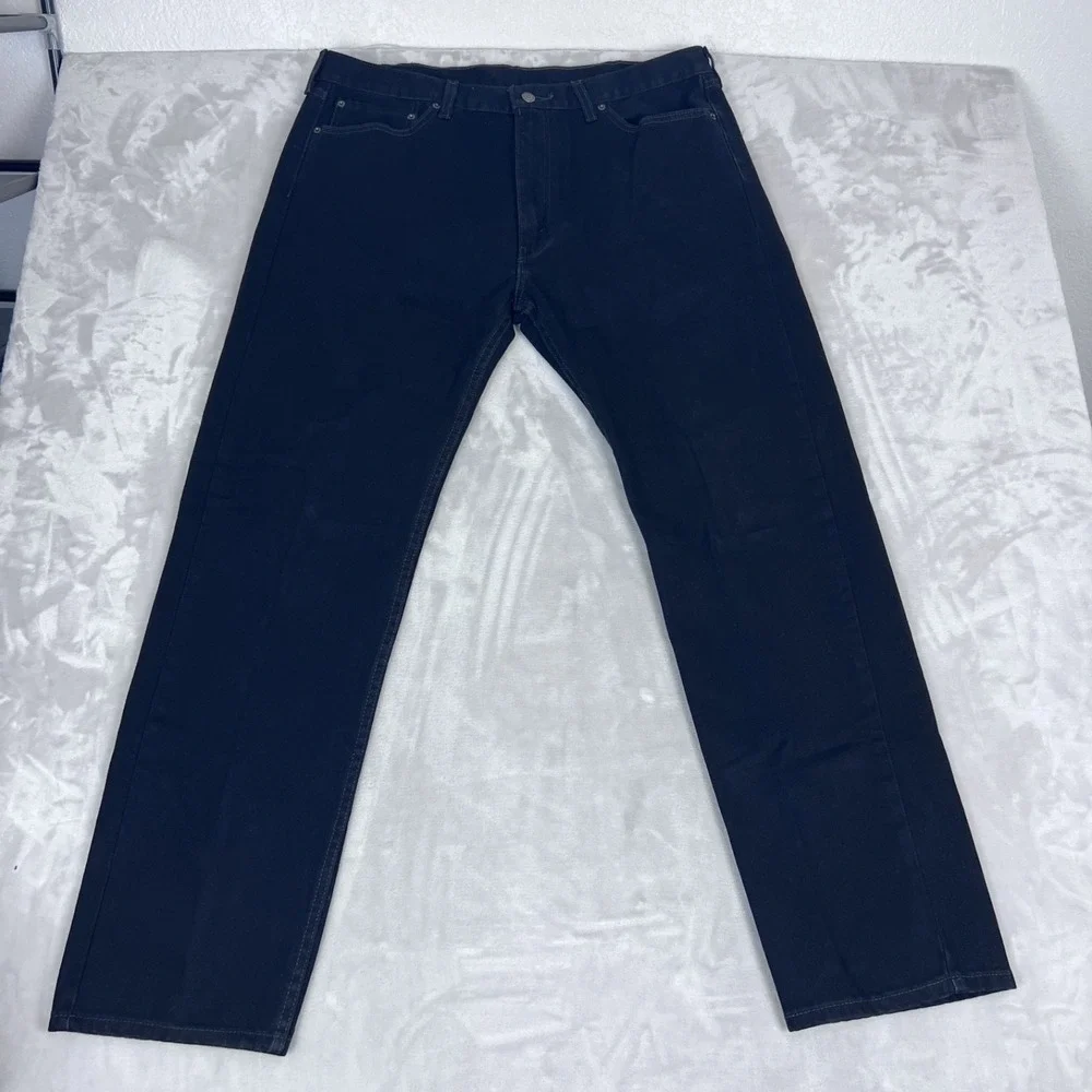 Levis 505 Jeans Mens 40x32 Black Denim Straight Leg Workwear Americana Classic